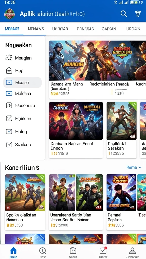 rajapanen - Tampilan awal permainan yang menarik dan interaktif.